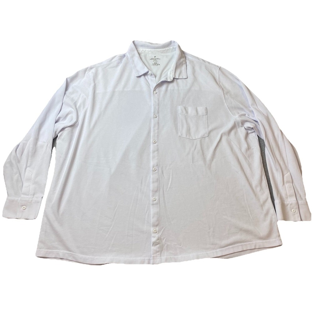 Fabletics Long Sleeve Button Up Adult Size 4XL  'The Dash' White